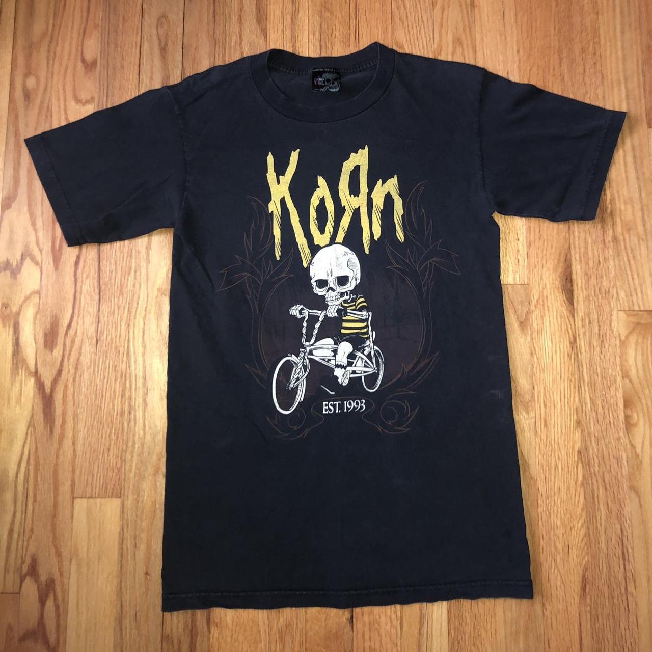 Vintage Alstyle Korn Est. 1993 Skeleton Bike Black Graphic offers T-Shirt Mens Medium