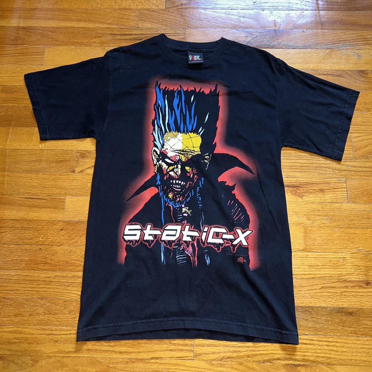 Static-X Logo T-Shirt Herren - 100% Baumwolle Black Band Shirt