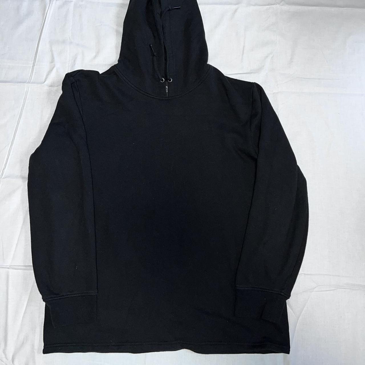 Black plain hoodie #blackhoodie #lurkingclass - Depop