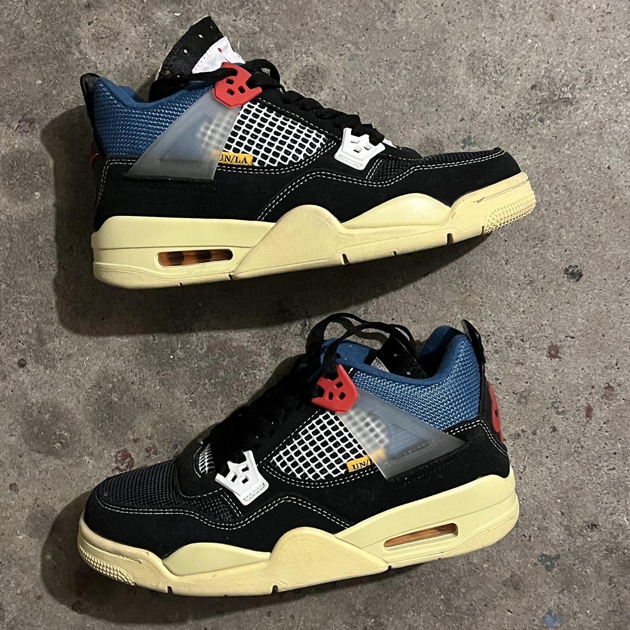 Air Jordan 4 Jordan 4 Union Off Noir Black cream and... - Depop