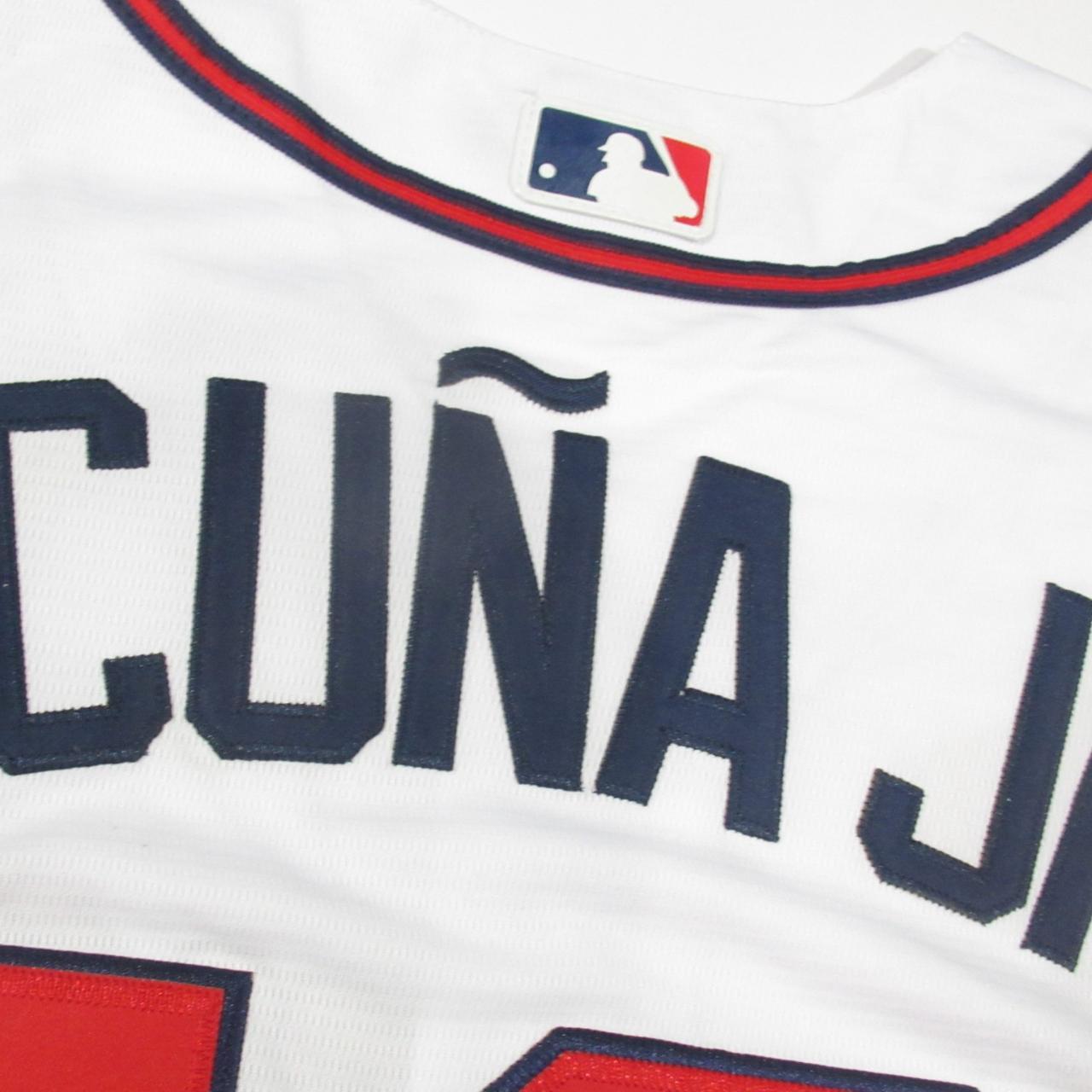 Ronald Acuna Jr #13 Nike Atlanta Braves 2021 World Series Champions Jersey  White