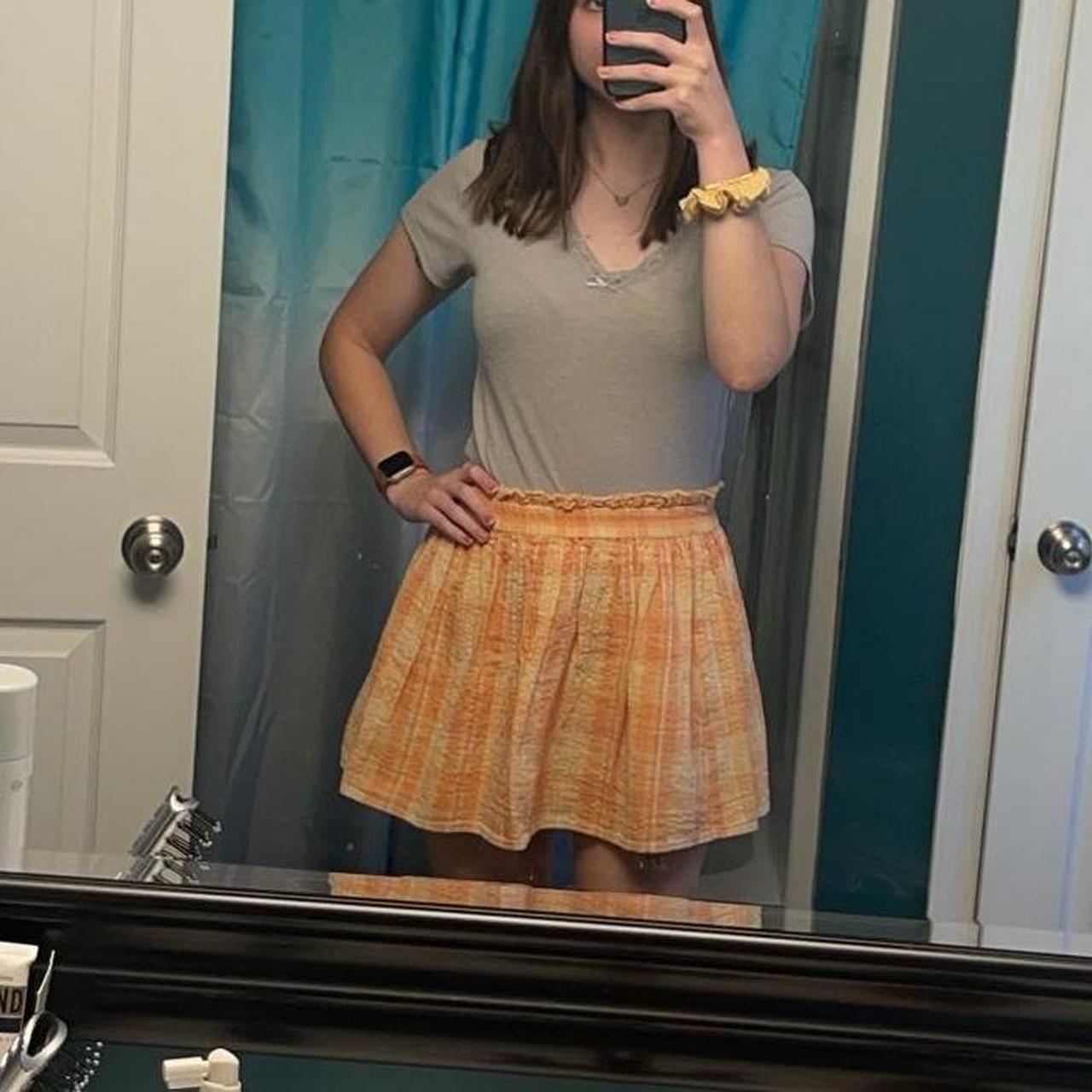 American eagle yellow plaid skirt hotsell