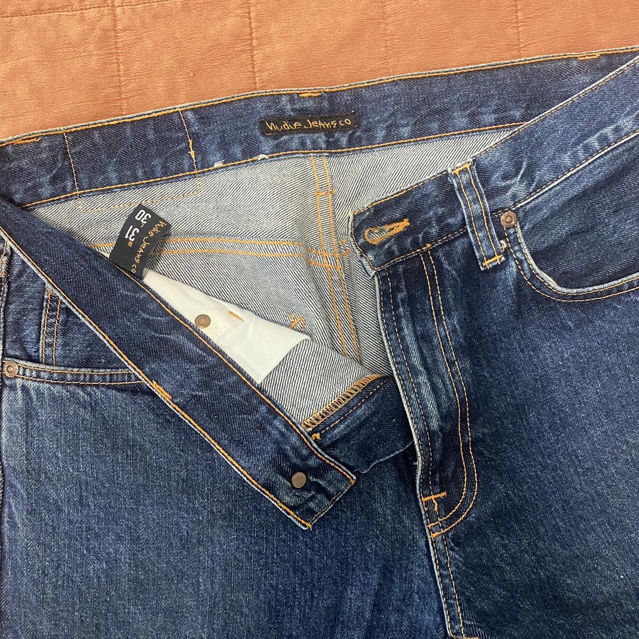 Men’s Nudie Jeans size 31. Dark navy wash. Straight... - Depop