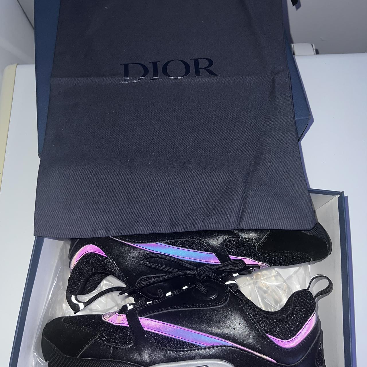 Dior b22 black reflective men's 9.5, quick shipping, - Depop