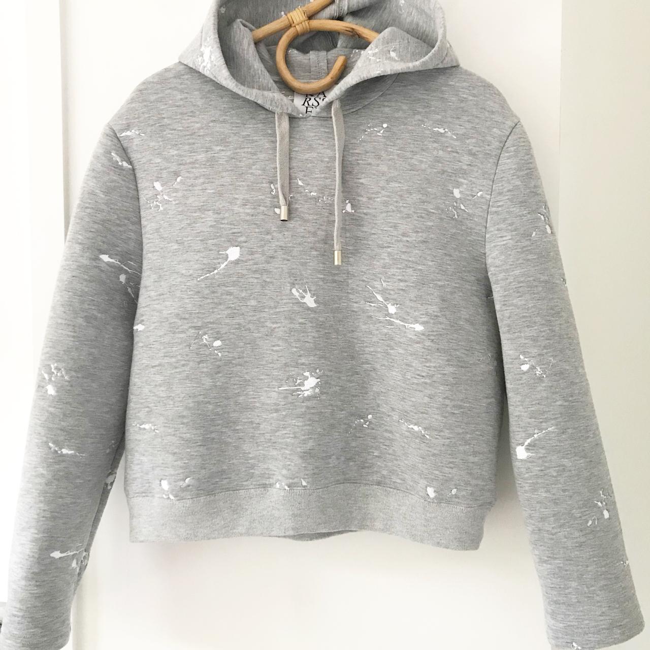 Zoe Karssen Hooded Sweater Size Small Grey Excellent... - Depop