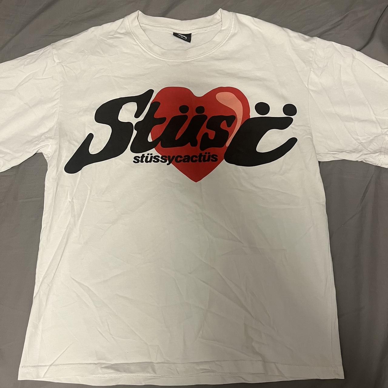 Stussy x CPFM heart shirt puff print Worn twice 9/10 - Depop