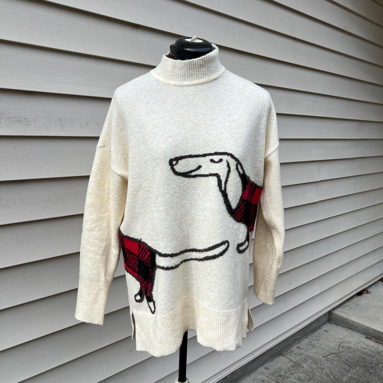 Super cute 🥰 “ buffalo plaid” dog sweater 🐶 by Loft... Depop