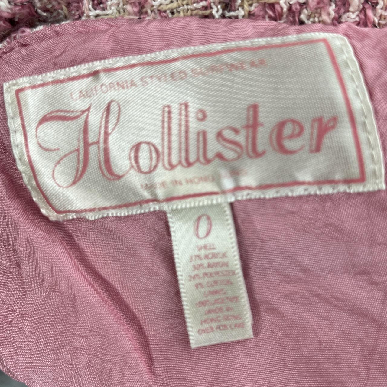 Extremely rare hollister pink tweed silk micro mini... - Depop