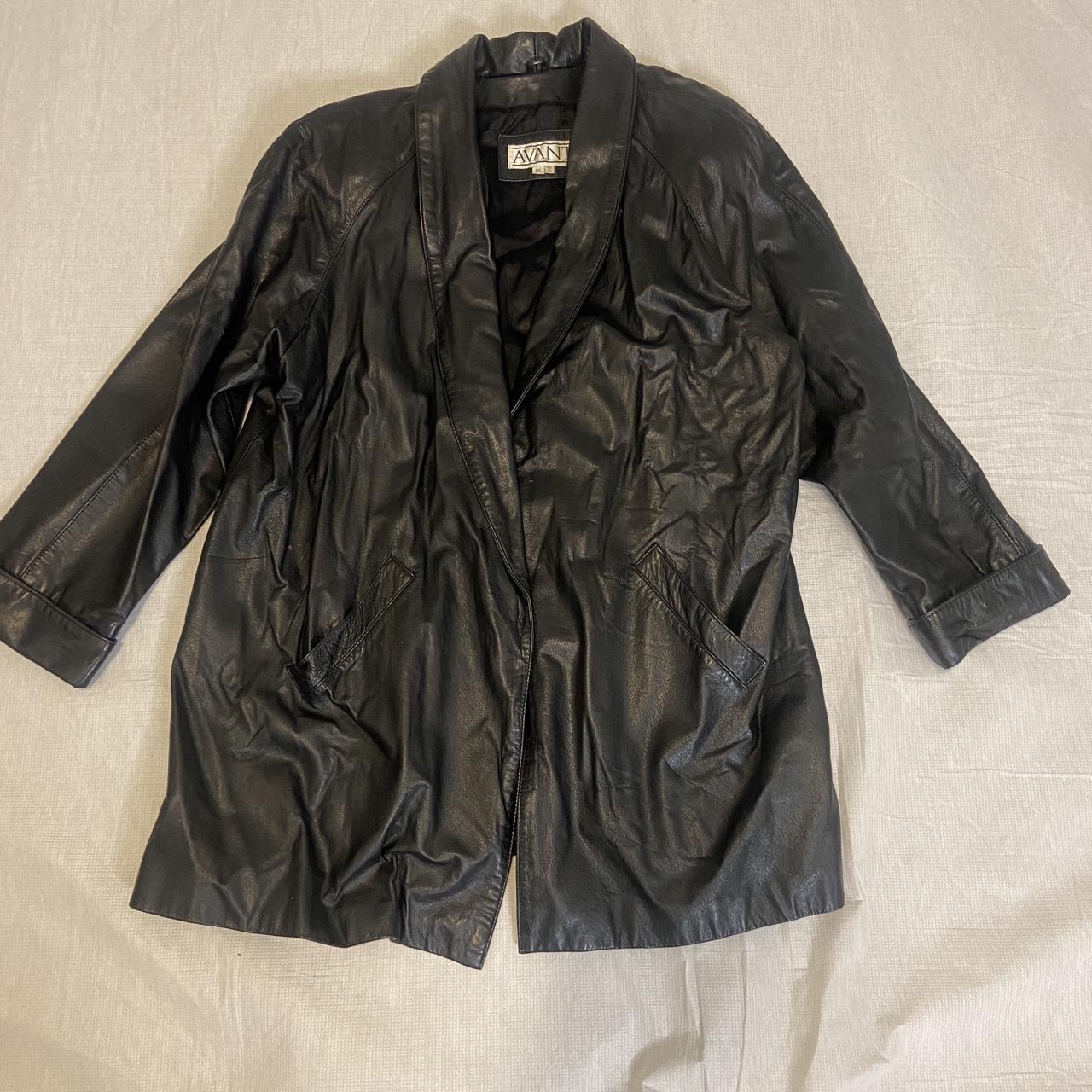 😎 Vintage Avanti Leather Jacket Fits like a medium,... - Depop