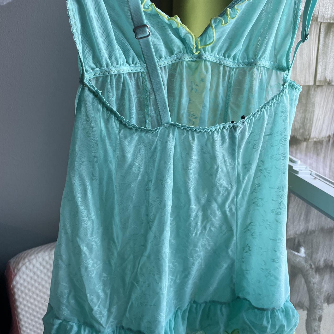 Victoria’s Secret baby doll top. Beautiful teal and... - Depop