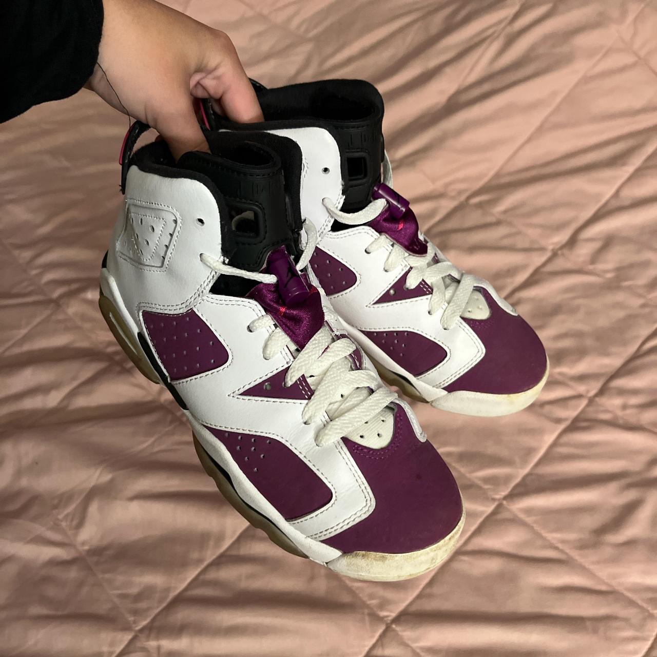 purple jordans size 6