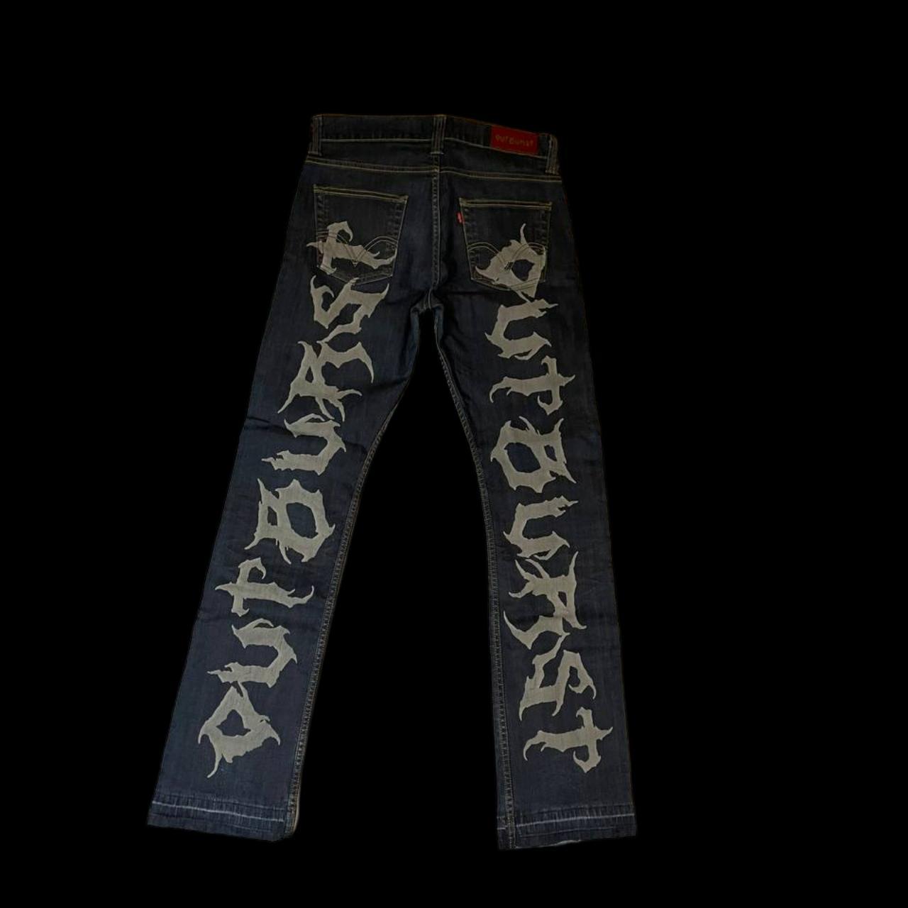 -Jeans Levi's customizzati -Stampa laser -Cuciture... - Depop