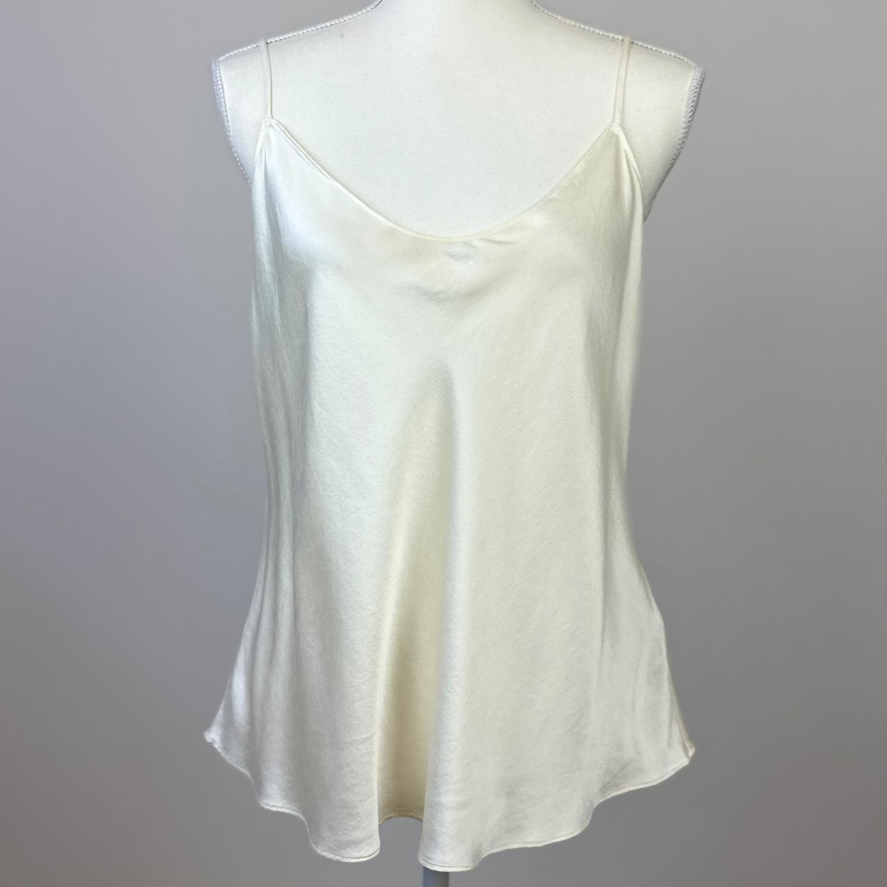 J. Crew Silk Camisole Top Ivory Medium Carrie V Neck - Depop