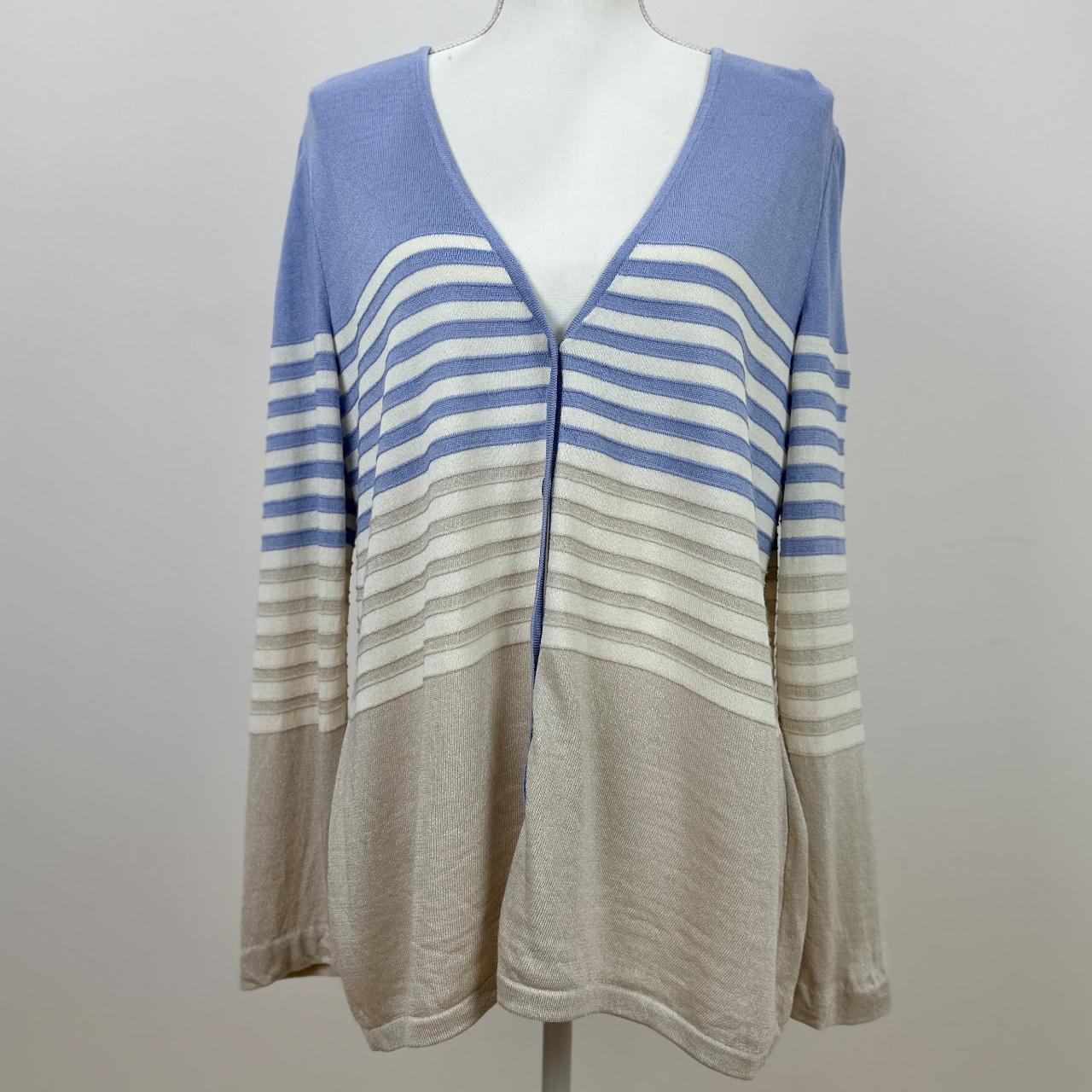 ST.JOHN hotsell Striped Wool Blend Cardigan Small