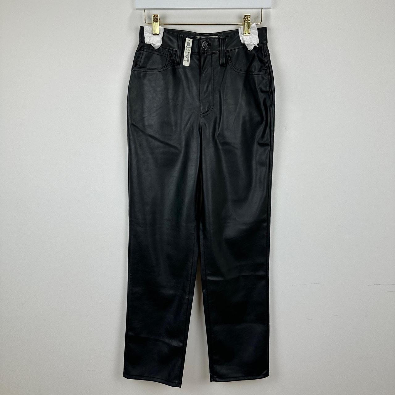 NWT Madewell The Perfect Vintage Straight Jean: Faux Leather on sale Edition