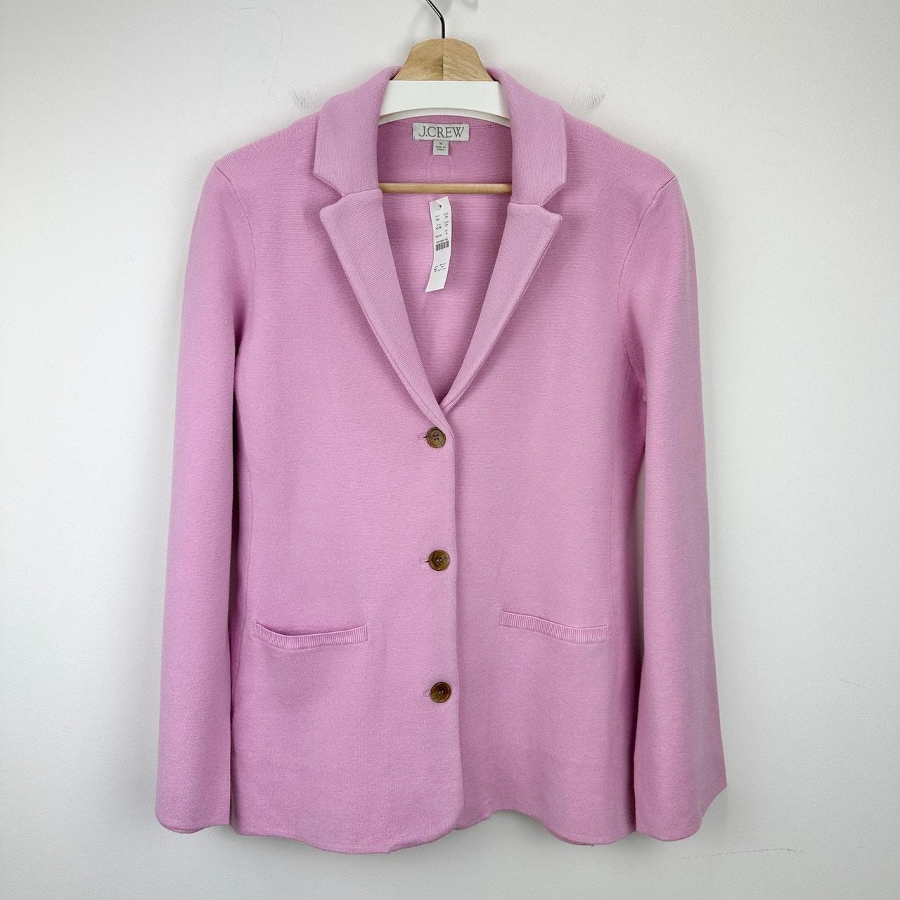 J crew pink sweater blazer hotsell