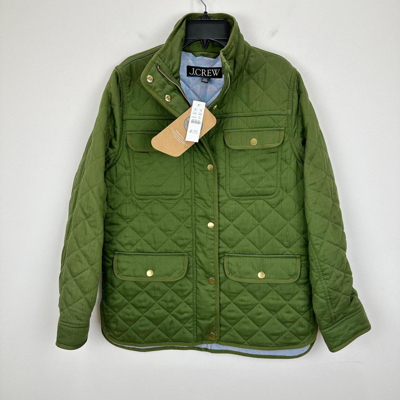 J. Crew City Puffer buy Hunter Green Quilted Jacket Coat!