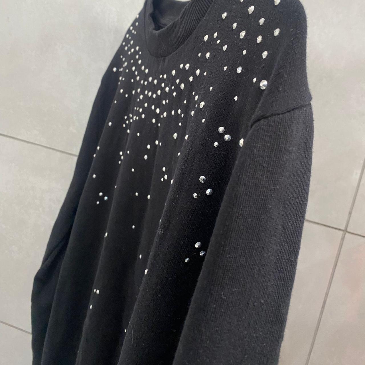 Black rhinestone sweatshirt from Only worn