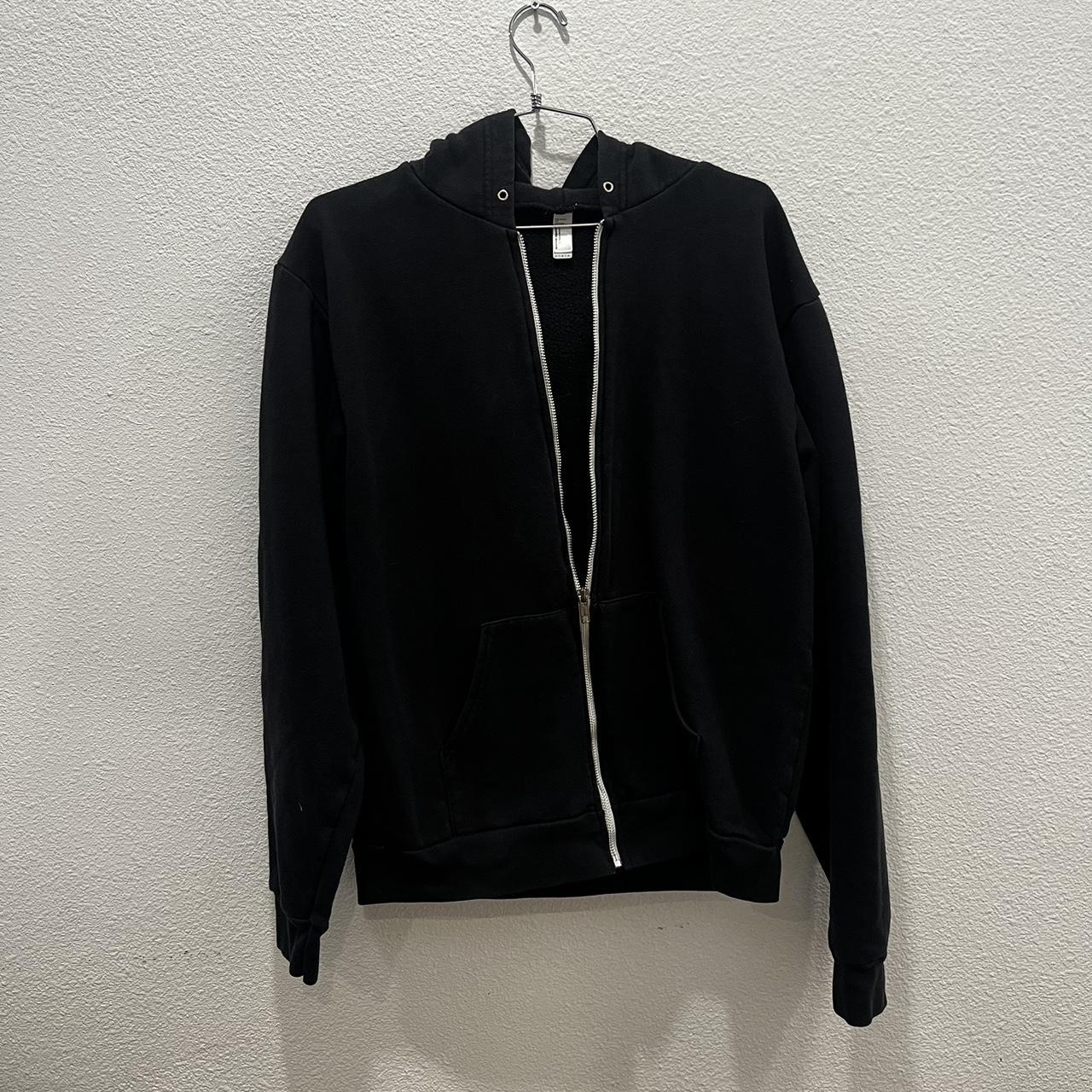 American apparel size large zip up hoodie - Depop