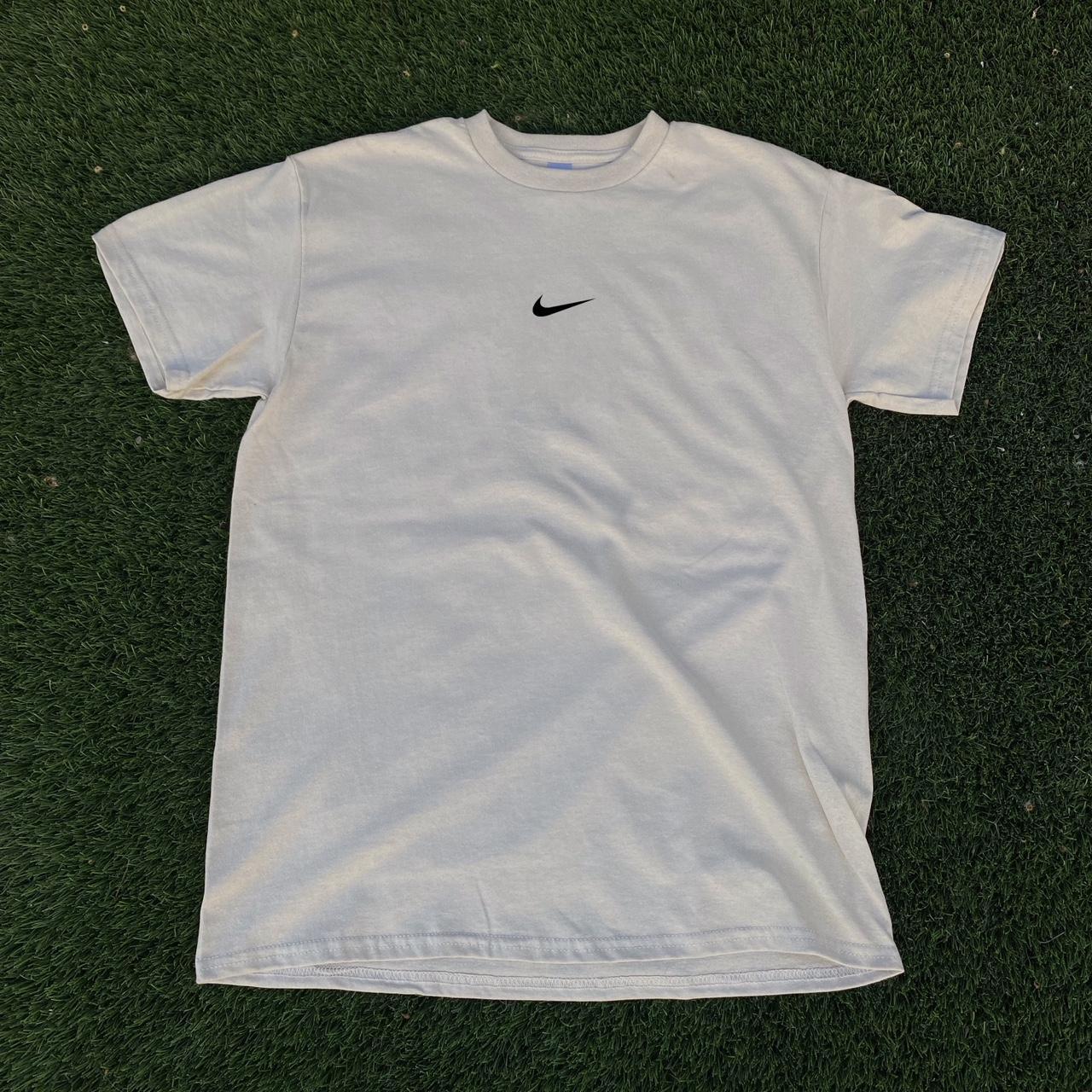 Cream Nike Tee #Nike #VintageNike #NikeShirt... - Depop