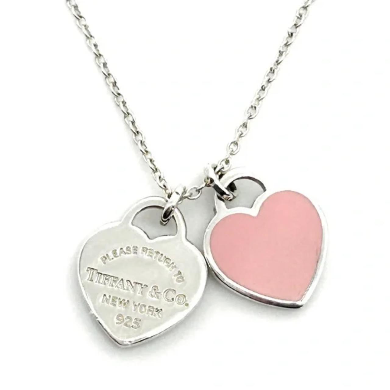 Tiffany & Co. 925 Silver Double Heart Tag Pendant Necklace | Heart necklace  tiffany, Tiffany and co necklace, Tiffany