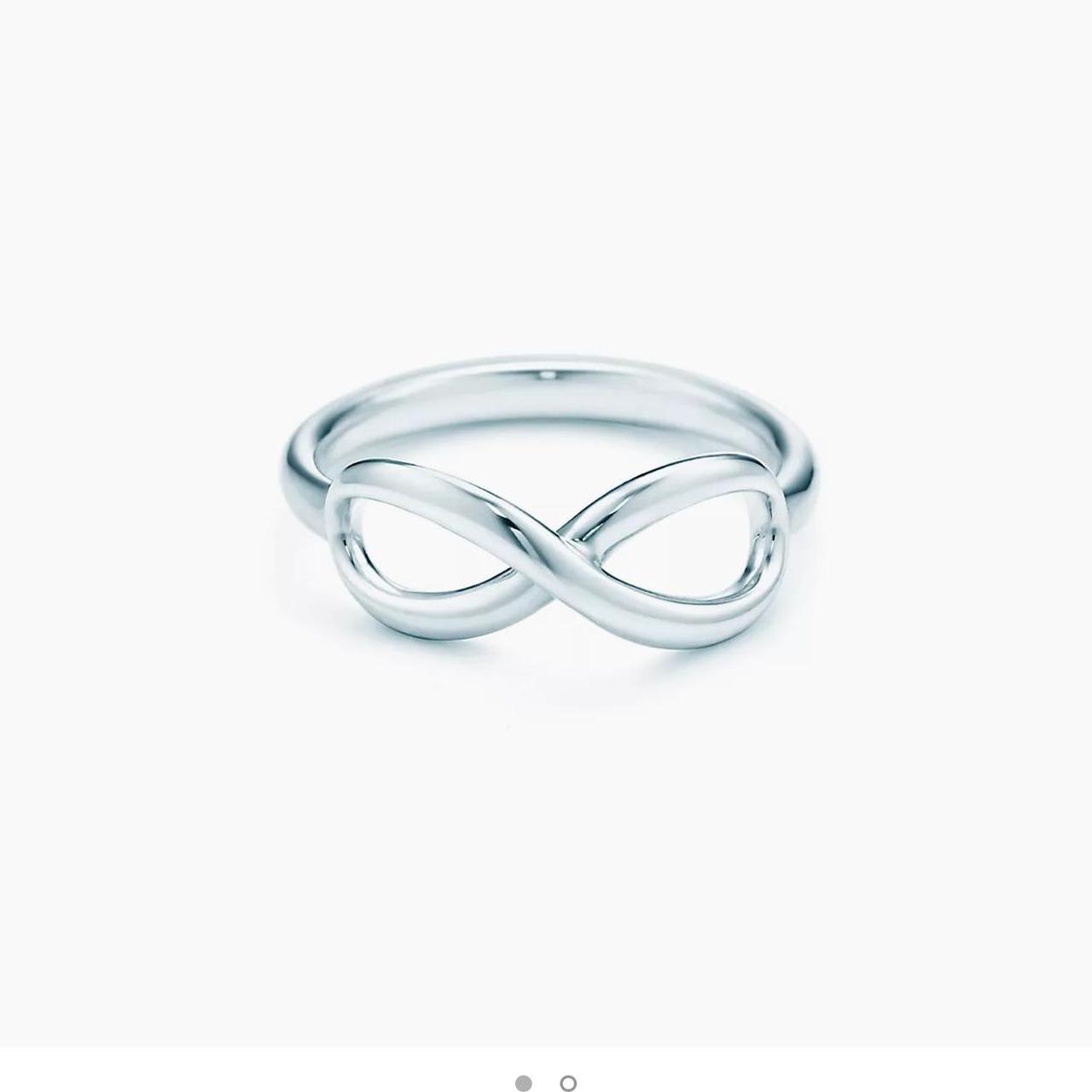 【Tiffany】Infinity Narrow Band リング 永遠のつながりを象徴! Tiffany & Co Infinity Narrow Band Ring. Size 5 | Depop
