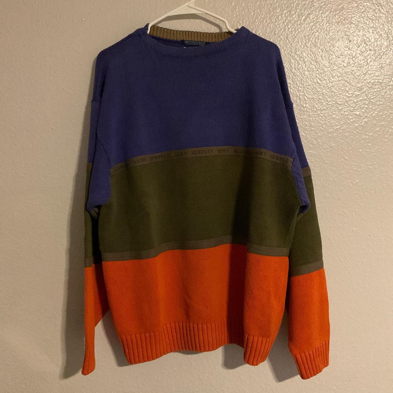 Large, purple, army green & orange thick and heavy... - Depop