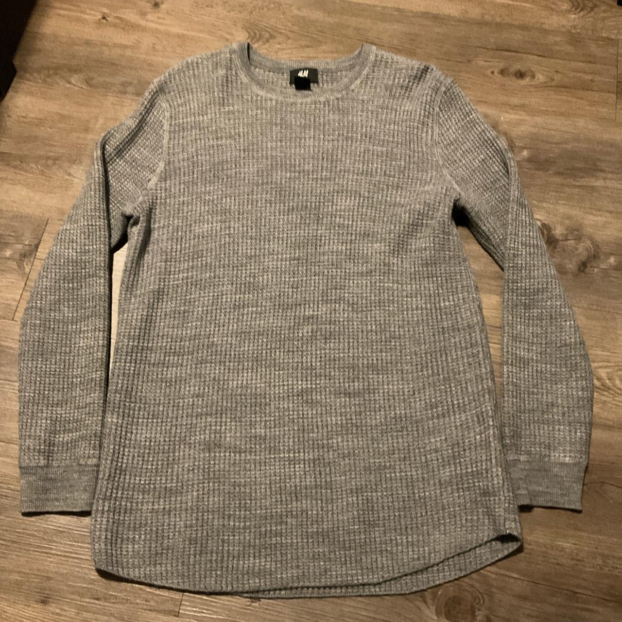 Medium, Gray H&M LONG SLEEVE Waffle Depop