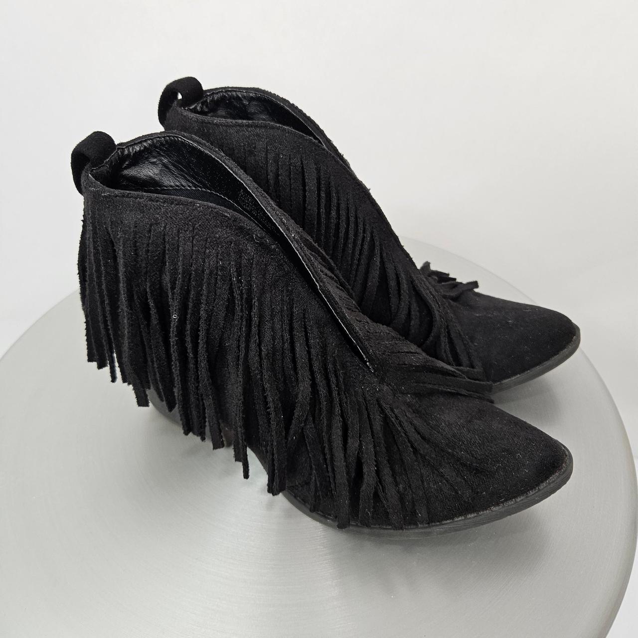 Coconuts fringe booties best sale