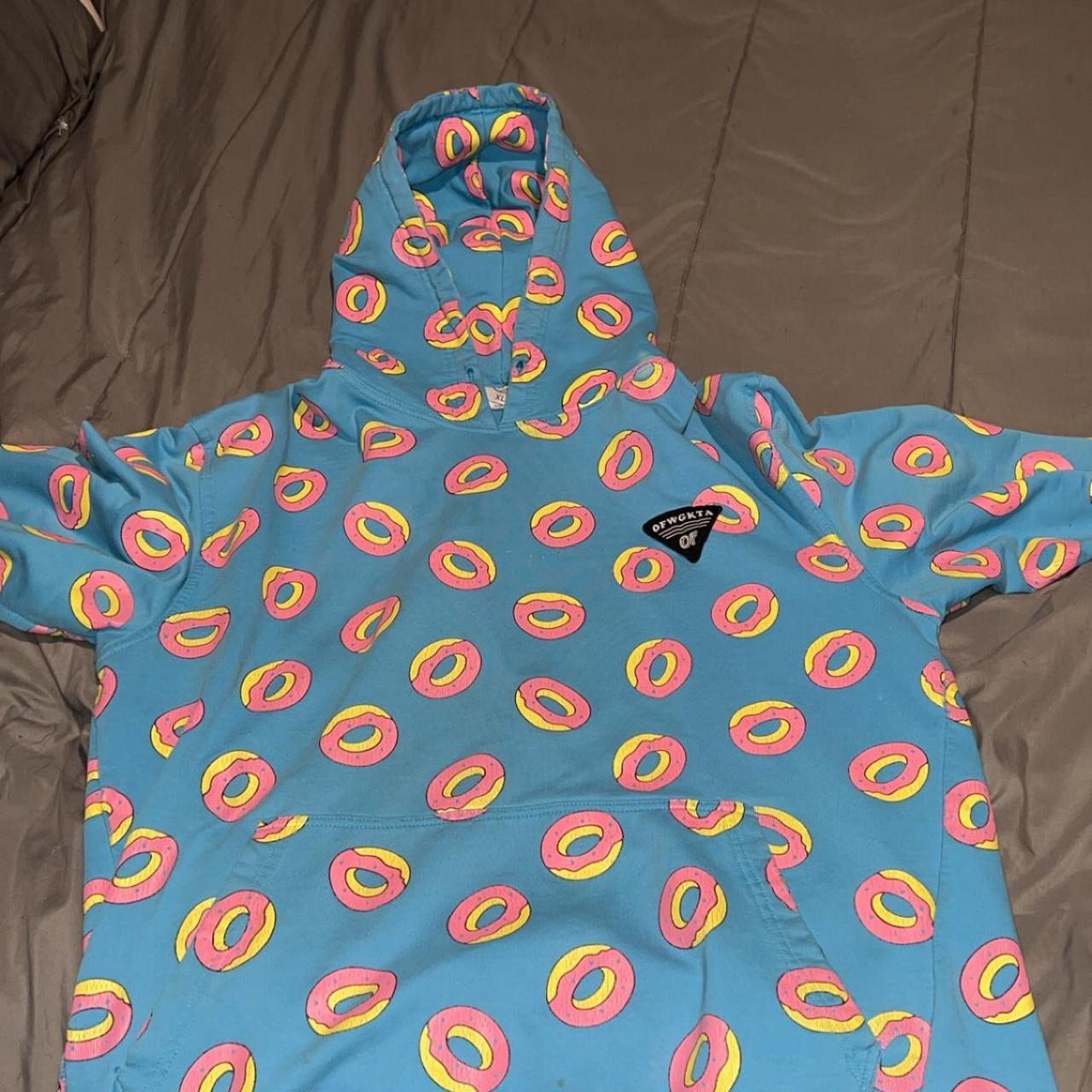 Odd future allover outlet donut teal hoodie