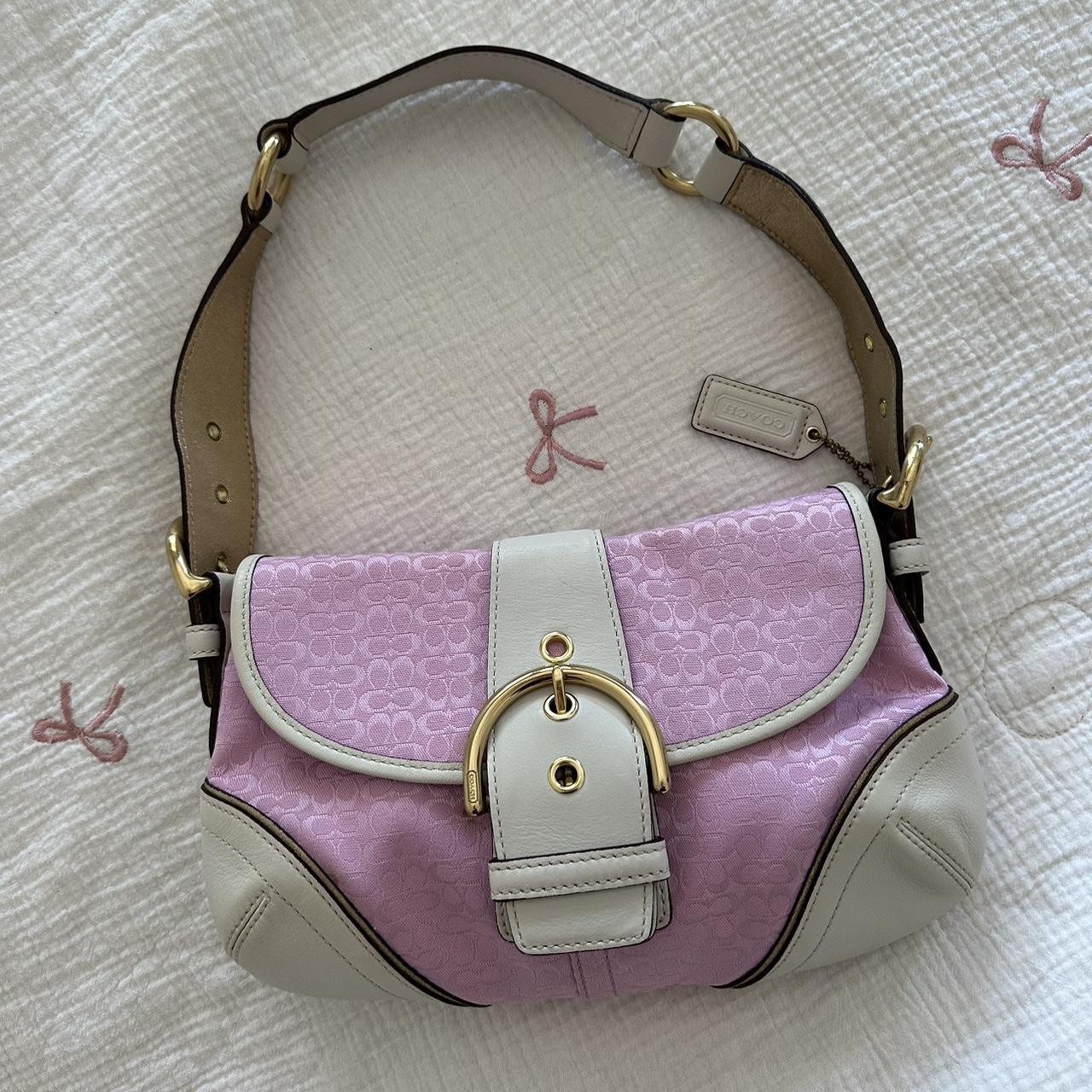 Lilac Pink Vintage Coach SoHo Flap Bag 2004... - Depop