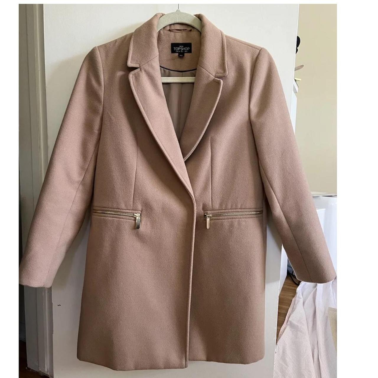 Topshop Petites Beige Coat US Size 2 Eur 34 UK 6 A