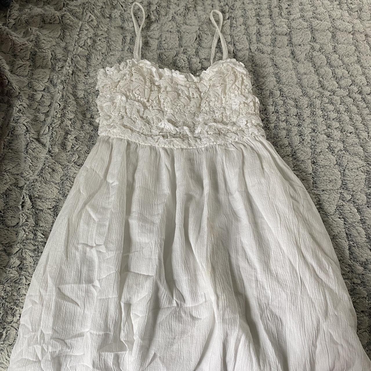 cute white dress from american eagle. worn once and... - Depop