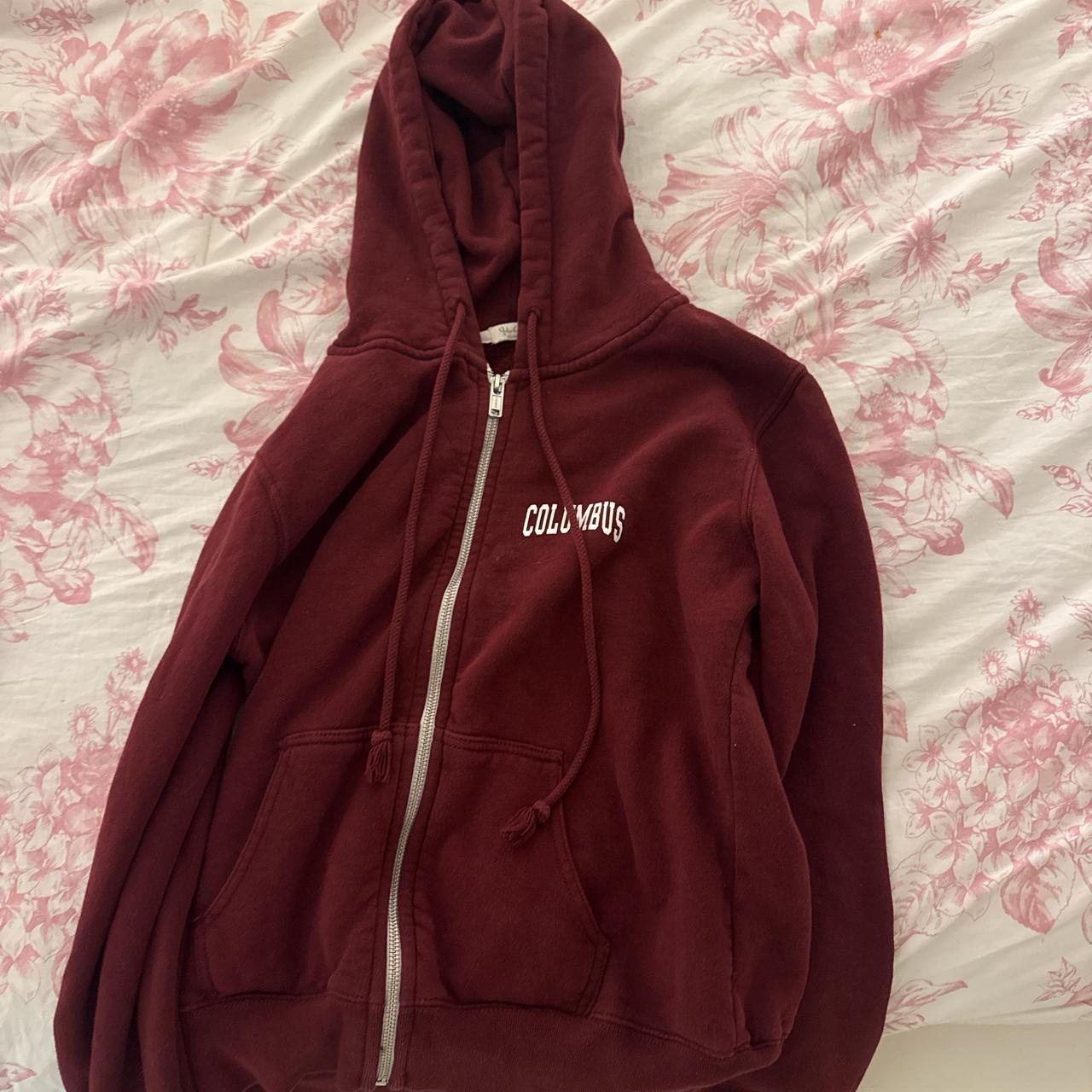 Red brandy-melville-jacket - Depop