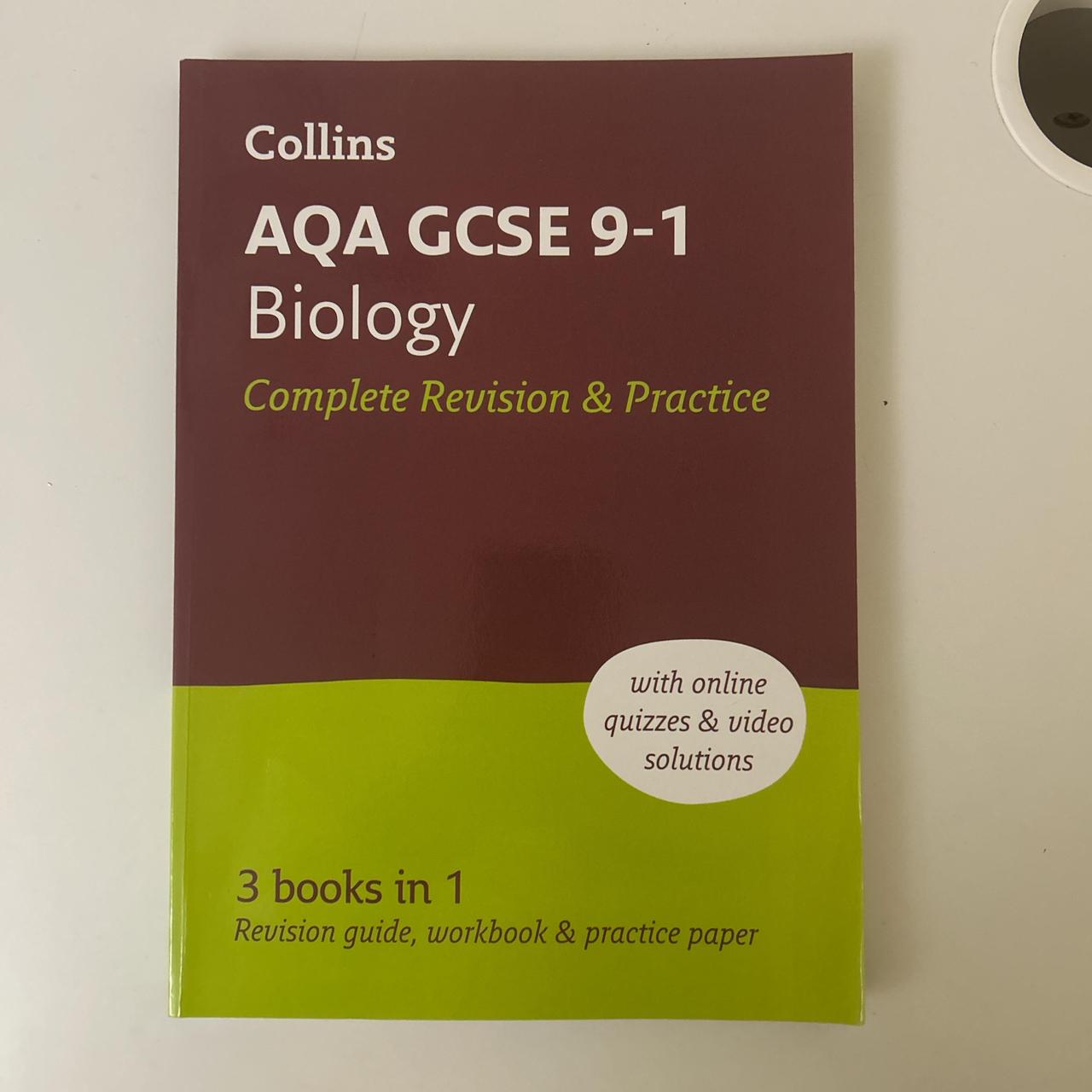 Collins aqa gcse 9 1 biology revision depop