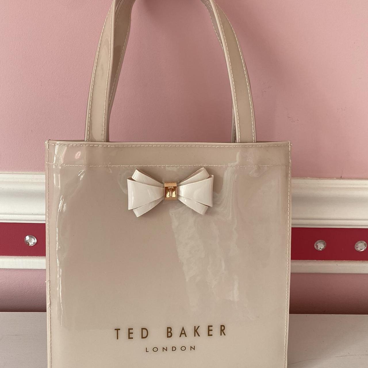 Light pink/nude ted baker bag shopper tote plastic... - Depop