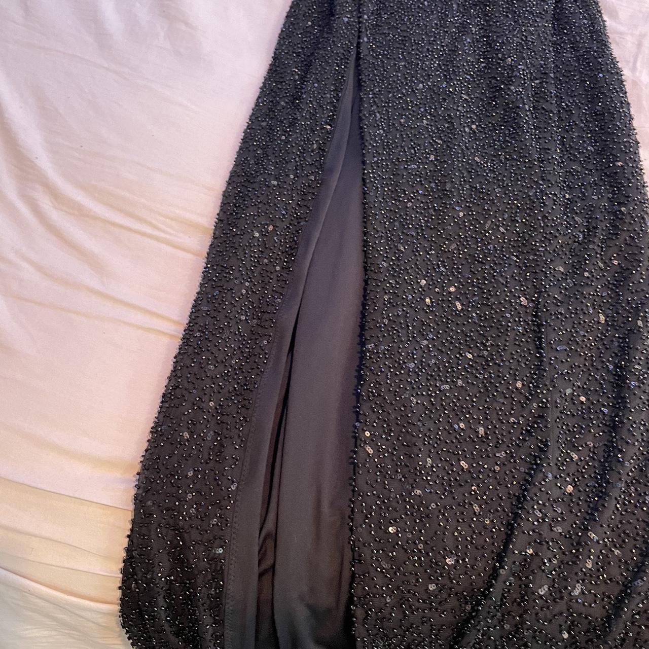 long black strapless ohpolly dress was only worn... - Depop