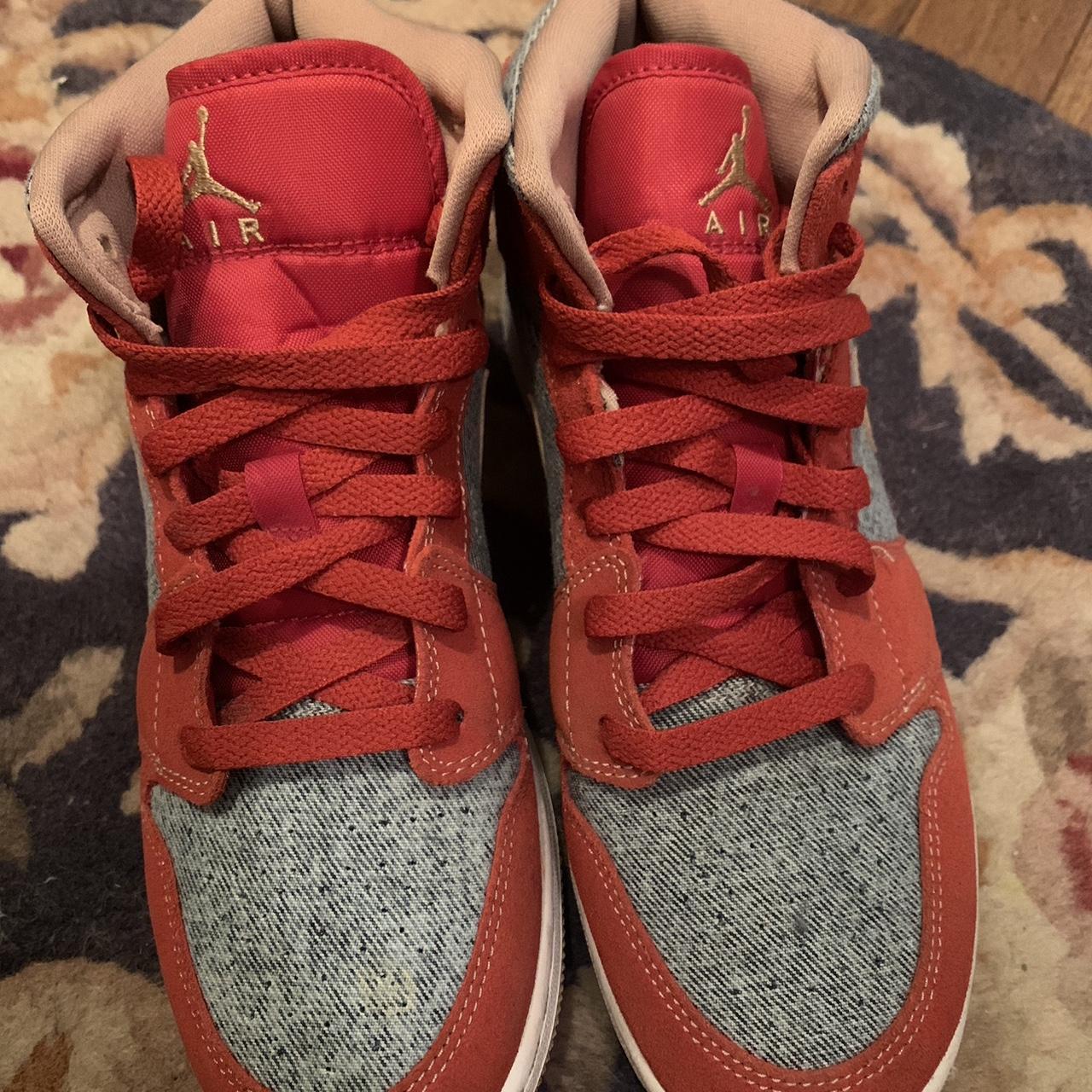 denim red jordan 1