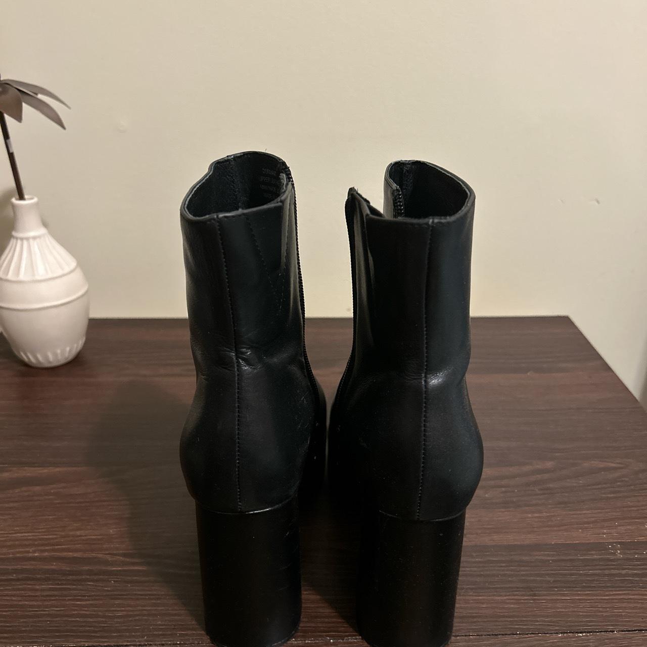 Jeffrey Campbell Black Boots. Fits a half size... - Depop