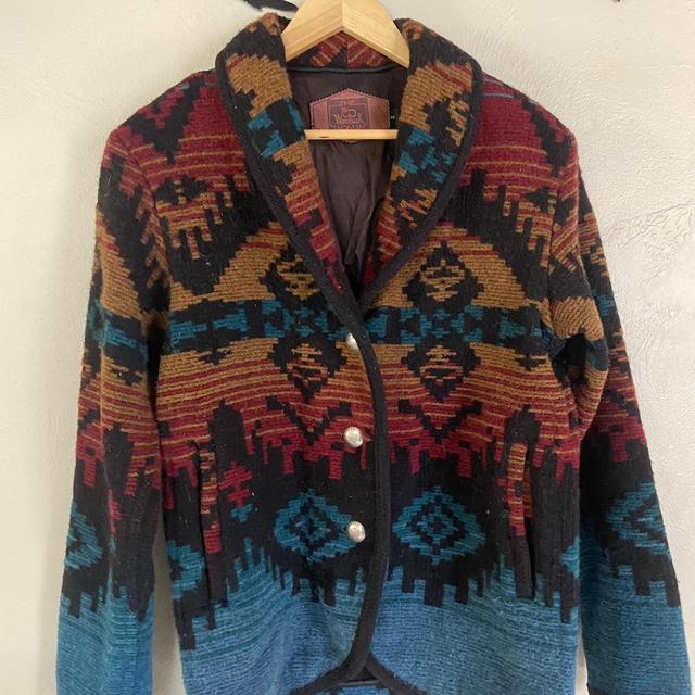 Buy Vintage Wool Blanket Blazer Coat Jacket