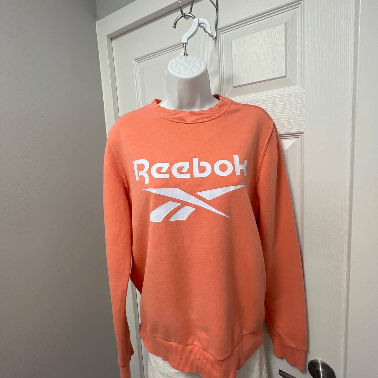 Orange discount reebok sweatshirt