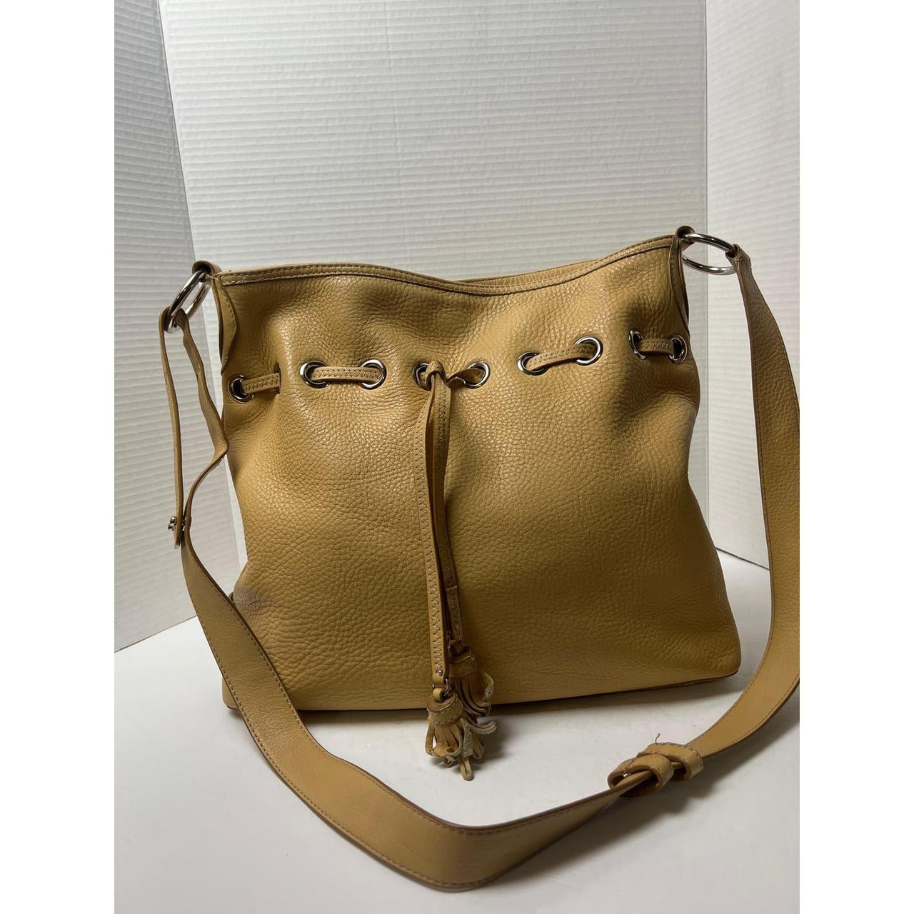 Cole Haan Brown Leather Bucket buying Shoulder Bag