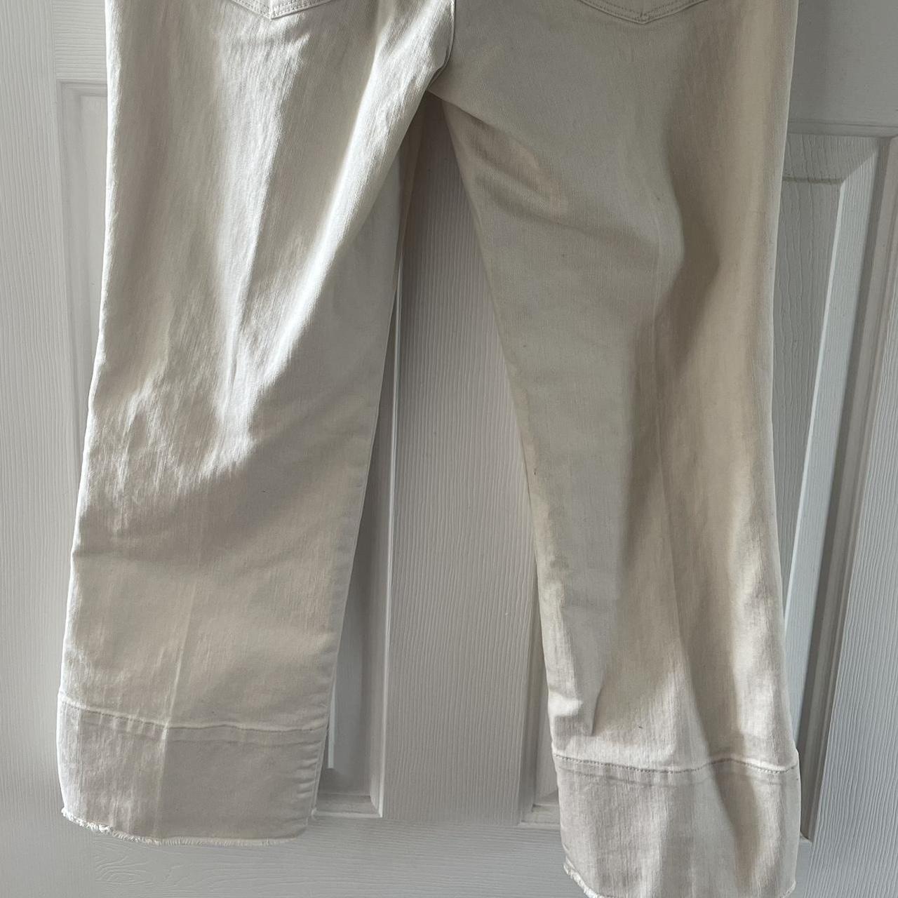 cream capri denim pants, brand is Democracy, size 8... - Depop