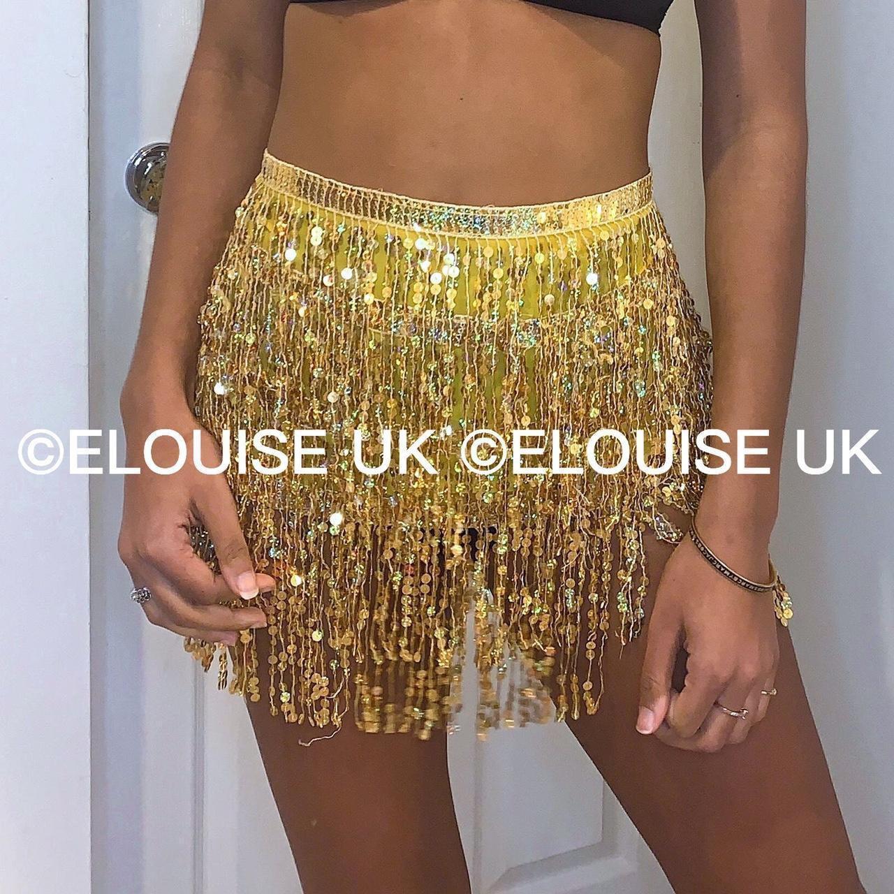 GOLD SEQUIN SKIRT. Fringe skirt sequin sarong wrap. Depop