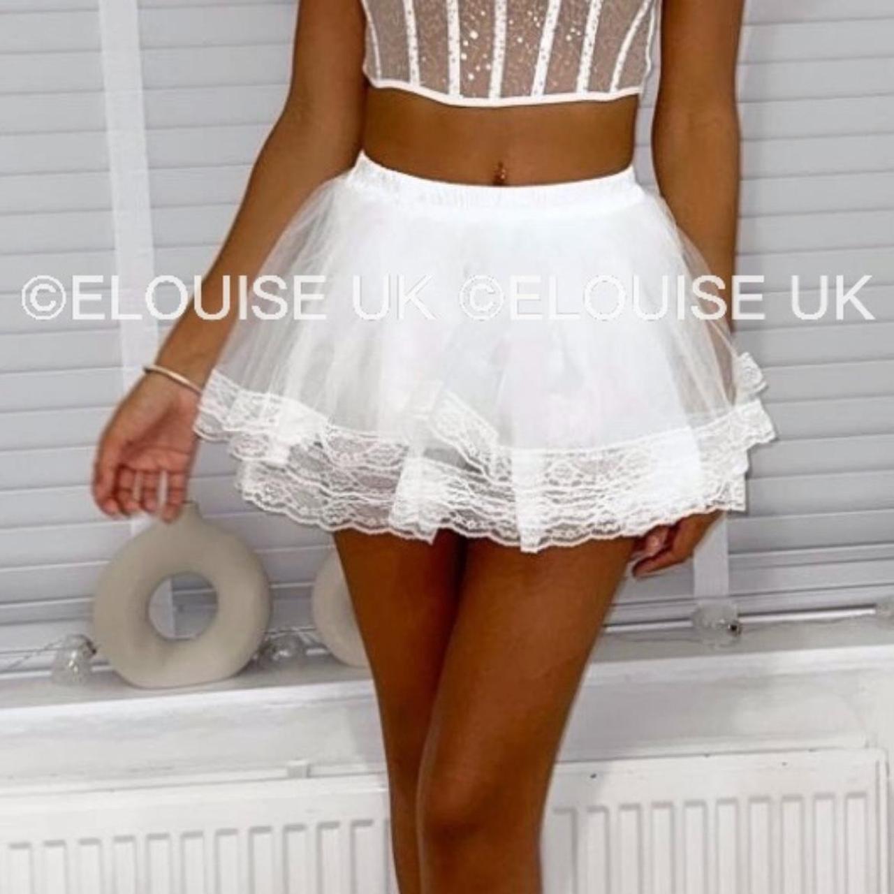 WHITE LACE LAYERED TUTU OUTFIT PERFECT FOR Depop