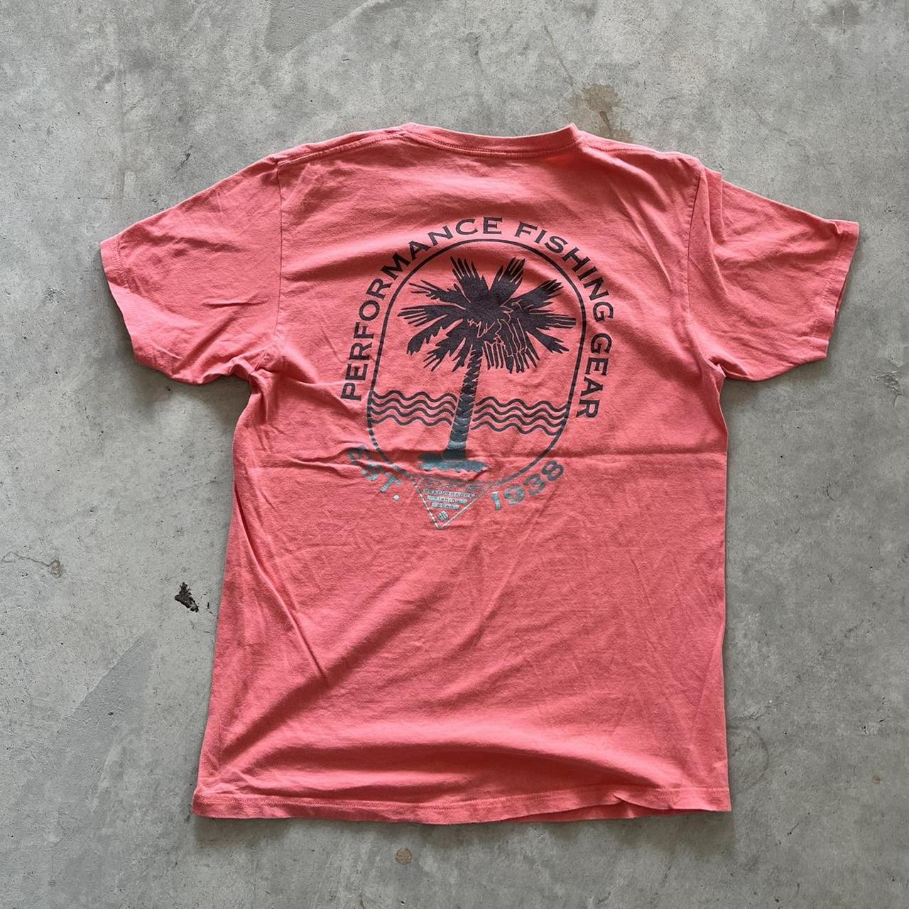 hoy pink, Columbia fishing gear shirt with back - Depop
