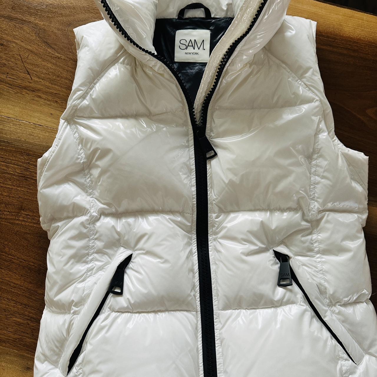 SAM Freedom, Glossy Puffer, Down Vest In White.... - Depop