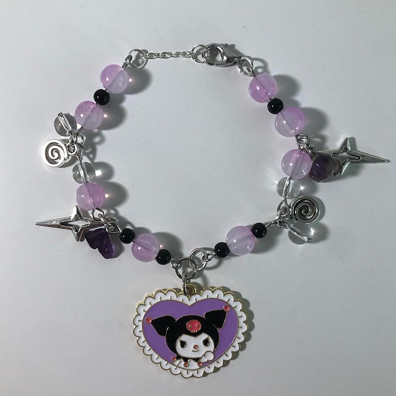 kuromi handmade bracelet international shipping... Depop