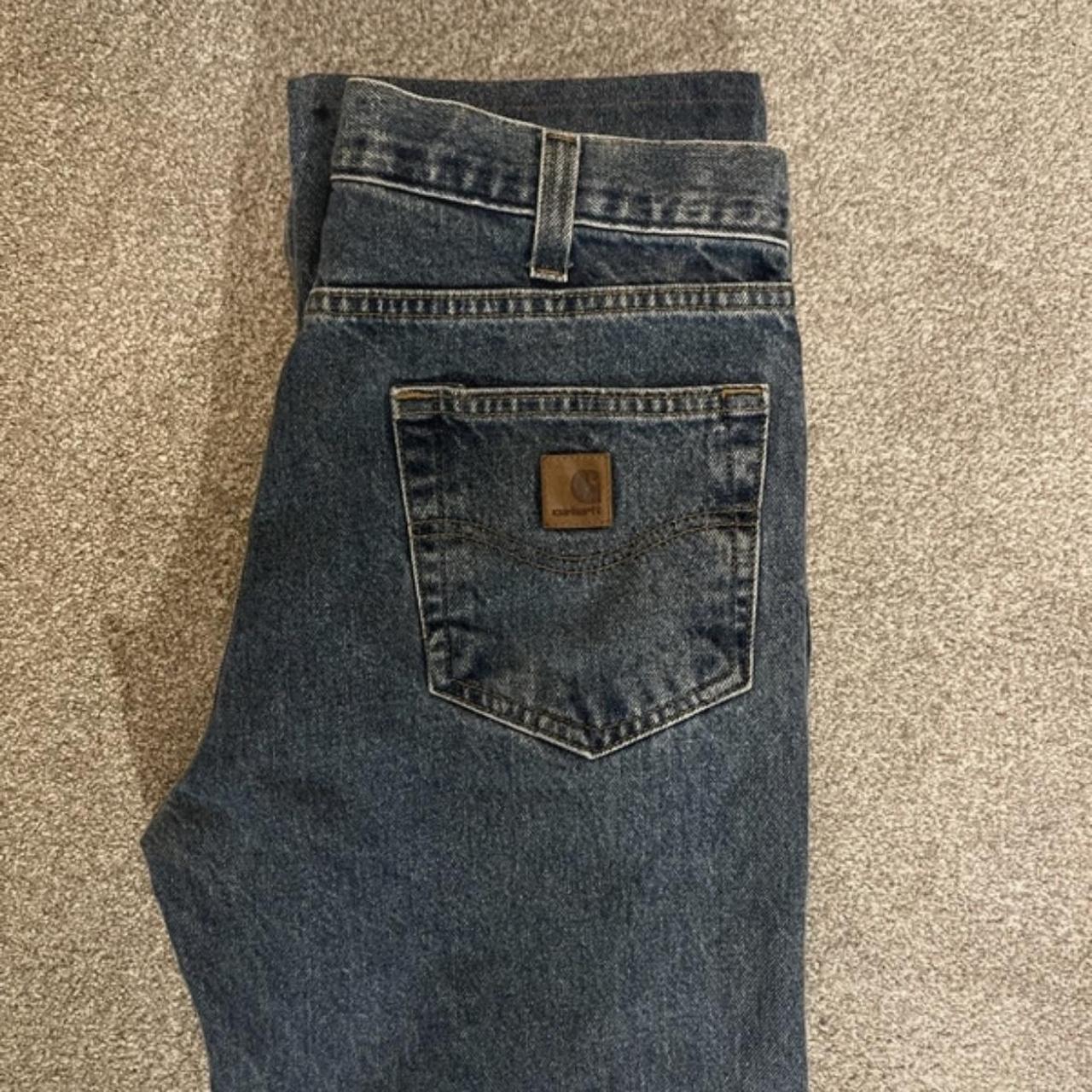 Carharrt baggy jeans Short leg length measured it... - Depop