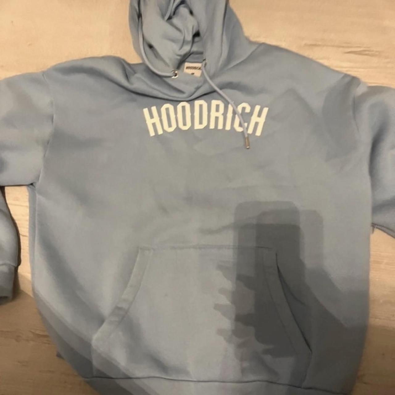 Blue hood rich jumper worn it like 5 times nothing... - Depop